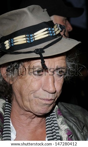 London UK . Keith Richards at the  UK Premiere of  his    film \'Shine A Light\' ,  Odeon, Leicester Square, London . 2nd April 2008.