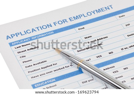Application for employment form
