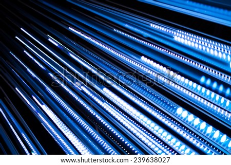 Defocused Technology Blue Light Background