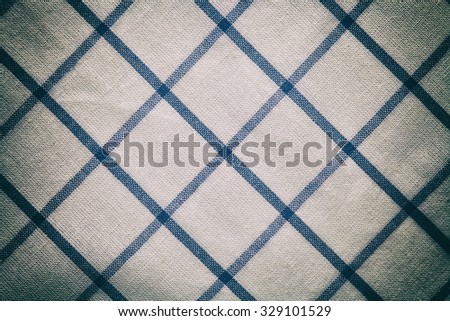 blue white vintage texture fabric cotton background cotton textile tablecloth gingham old vintage effect