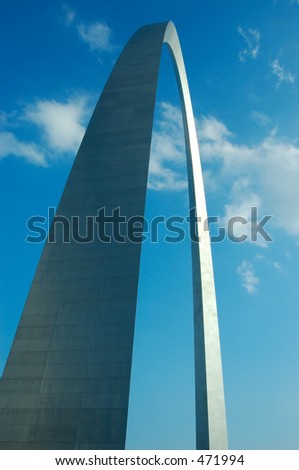 The Gateway Arch in St. Louis, MO, USA - tallest national monument in the United States at 630 feet tall.