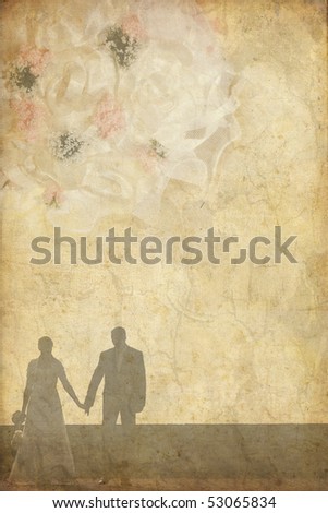 stock photo wedding grunge template as invitation card