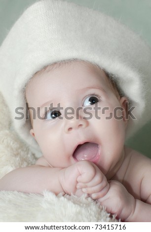 cute funny baby with toothless smile