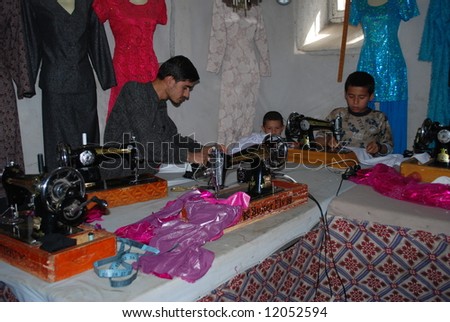 Afghan tailor shop