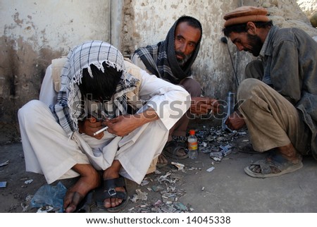 Afghan opium smokers