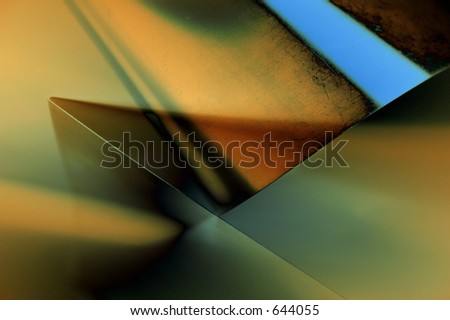 Transparent lights geometry. Abstract photo of technical paper