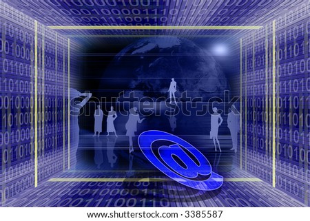 Global Information technology. E-mail concept