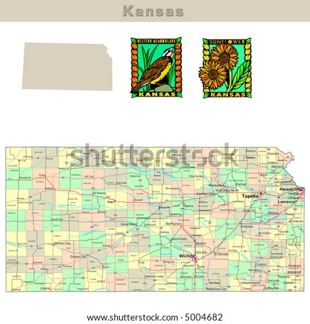 Political map with counties, map of kansas counties. Political map with counties,