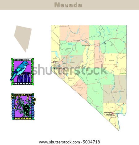 Nevada+map+with+counties