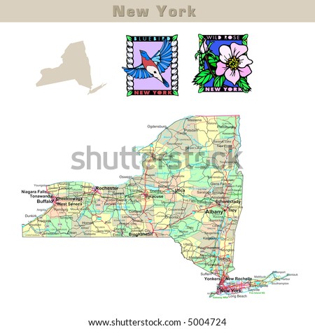 new york state map with counties. Political map with counties,