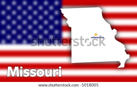 state of missouri flag. stock photo : Missouri state
