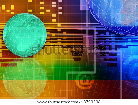 Abstract business and information technologies background