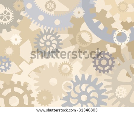 Different size and colors gears background