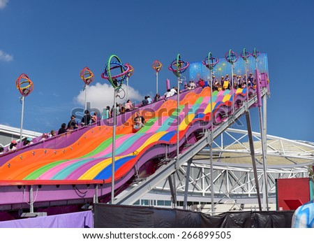 Sydney Royal Easter Show March 28-April 8,2015
Carnival rides including big slider which is popular in Sydney's largest event held in Sydney Olympic park, great for family fun day