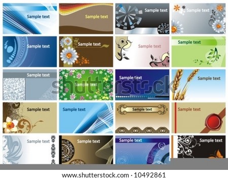 stock vector : collection backgrounds for business cards and not only.