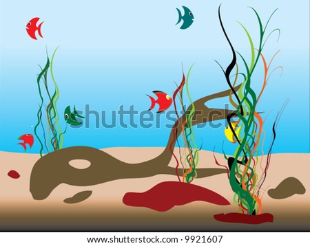 funny fish. stock vector : funny fish in
