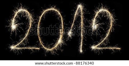 new year 2012 created a sparkler