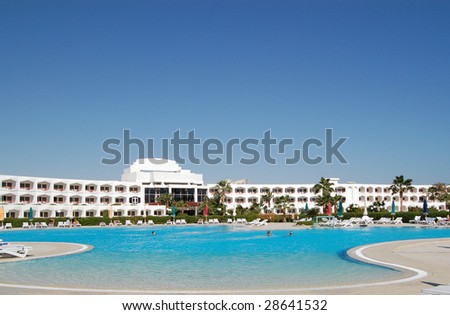 Swimming pool at luxurious hotel, Sharm el Sheikh, Egypt