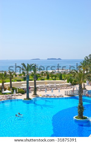 Summer vacation on Mediterranean Sea resort, Antalya, Turkey