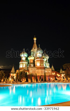 stock photo : Kremlin style hotel, Antalya, Turkey