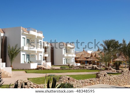 Villas at popular hotel, Sharm el Sheikh, Egypt