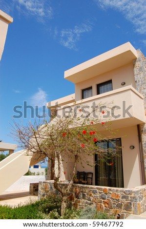 Villa in the modern popular hotel, Crete, Greece
