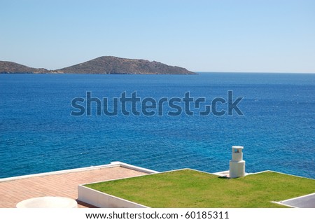 Roof of the luxury villa,  Crete, Greece