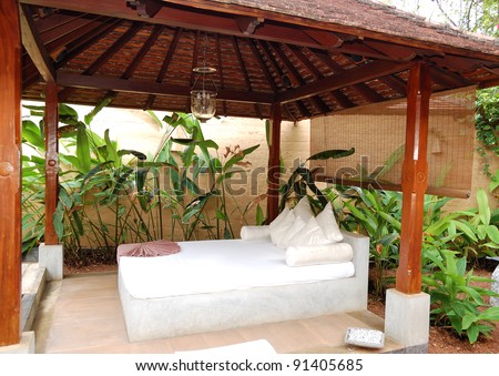 SPA massage bed at  luxury hotel, Bentota, Sri Lanka