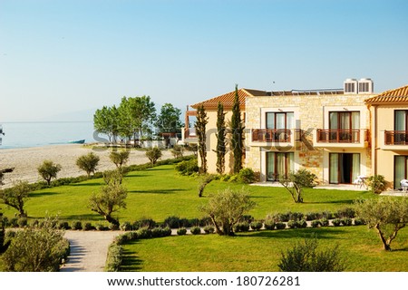 The luxury villas are near beach, Pieria, Greece