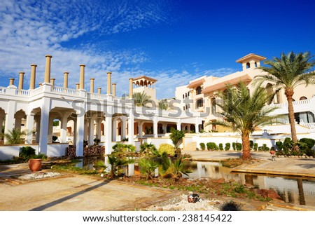 Recreation area at luxury hotel, Sharm el Sheikh, Egypt