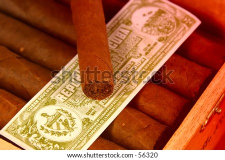 Photo of Cuban Cigars With Color and Blur Effect.