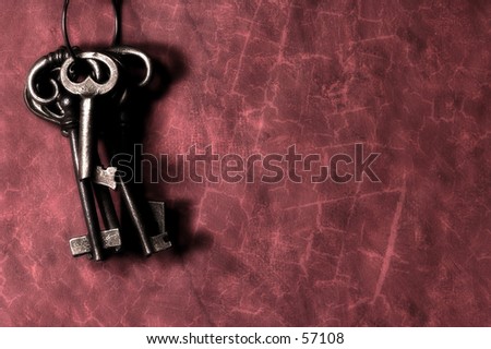 Photo of a Skeleton Keys on a Grunge Background