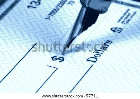 blank check image. stock photo : Blank Check With