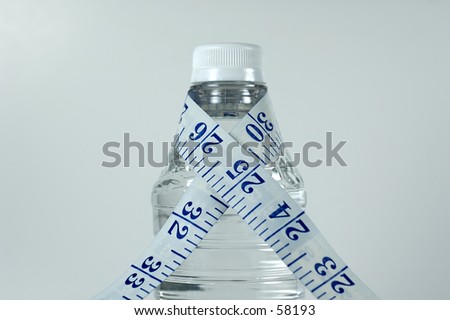 Photo of Bottle Water and a Tape MEasure