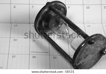 Hourglass and Calendar