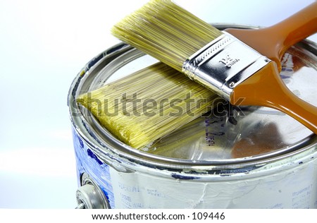 Paint Can and Brushes