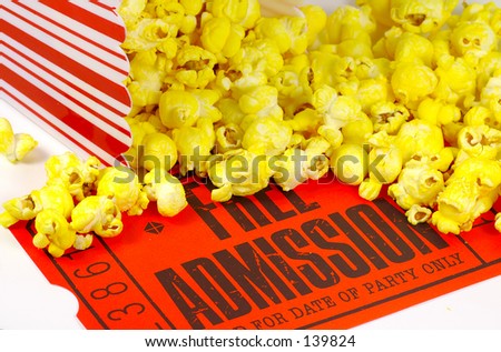Popcorn and Admission Ticket