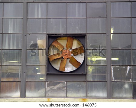 Industrial  Building Exhaust Fan and Windows