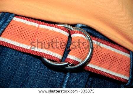 Jeans and a Orange Belt
