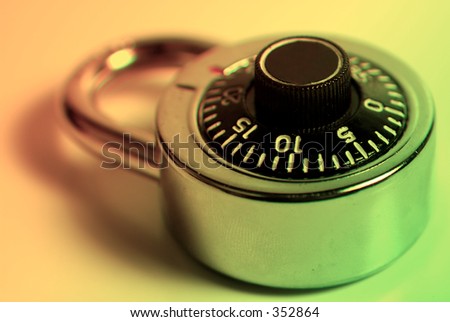 Combination Lock With Colored Filter
