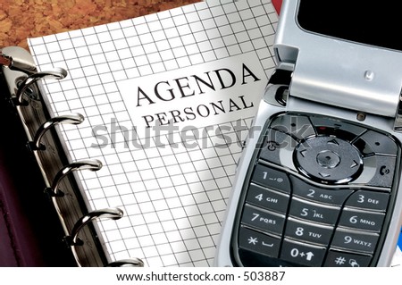 Day Planner and a Cellphone