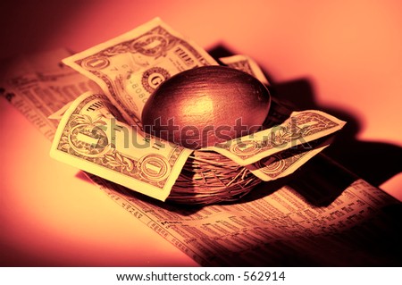 Gold Nest Egg - Financial Concept