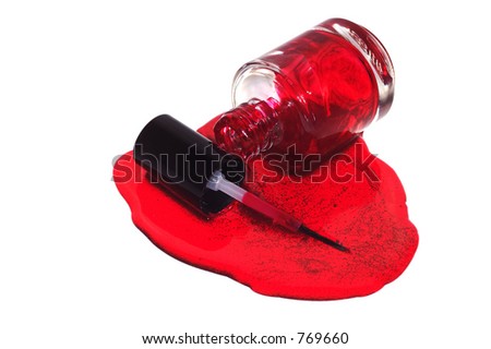 Red Nail Polish Spill
