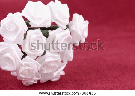 White Fabric Flowers