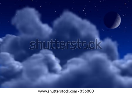 Computer Rendered Night Sky