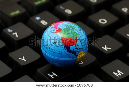 Globe on a Computer Keyboard