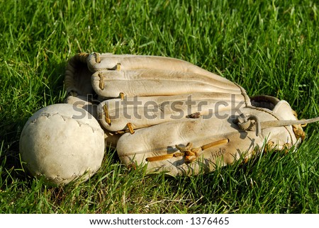 Softball and Glove
