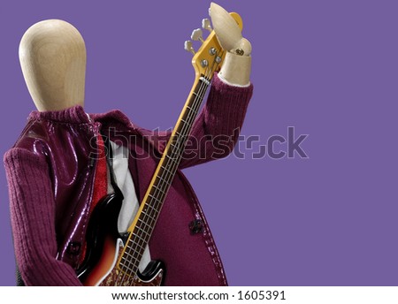 Mannequin Playing a Fender Guitar