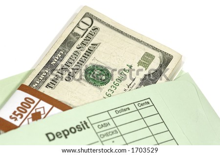 Deposit Envelope With Cash