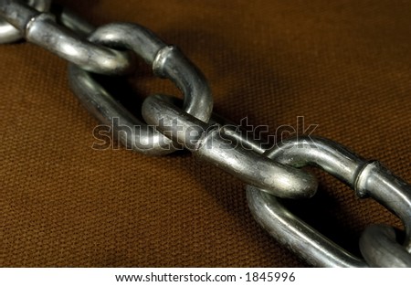 Photo of a Metal Chain on a Brown Background